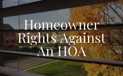 Homeowner Rights Against An HOA